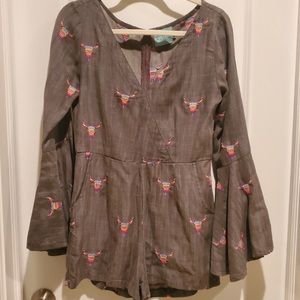 Judith March Coachella Bullhead shorts romper